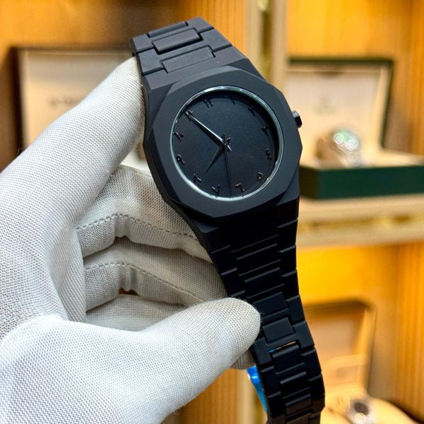 Full Black Aura Quartz Watch – Lightweight Design, , Premium Quality & Finish – Best Quality Analog Watch For Boys – Watch For Men | Full Black Color Watch – Without Box